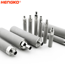 HENGKO custom  Sintered 304 316L Precision Stainless Steel Industrial Filter Porous metal highly difficult sintering cartridge